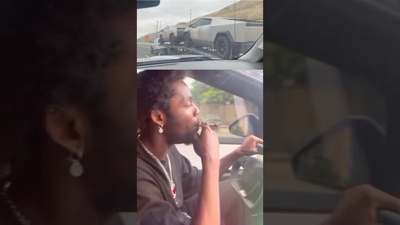 Omah Lay Shocks Fans, Splashes on TWO Cybertrucks at Once! #omahlay #shorts