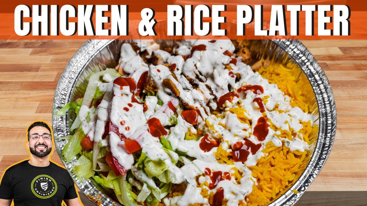 Healthier Chicken & Rice Platter w/ EXTRA WHITE SAUCE