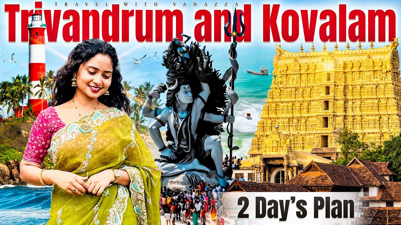 Places to visit in Trivandrum|| Sri Anantha Padma Nabha Swamy Temple || Azhimala Shiva || Kovalam🏖️