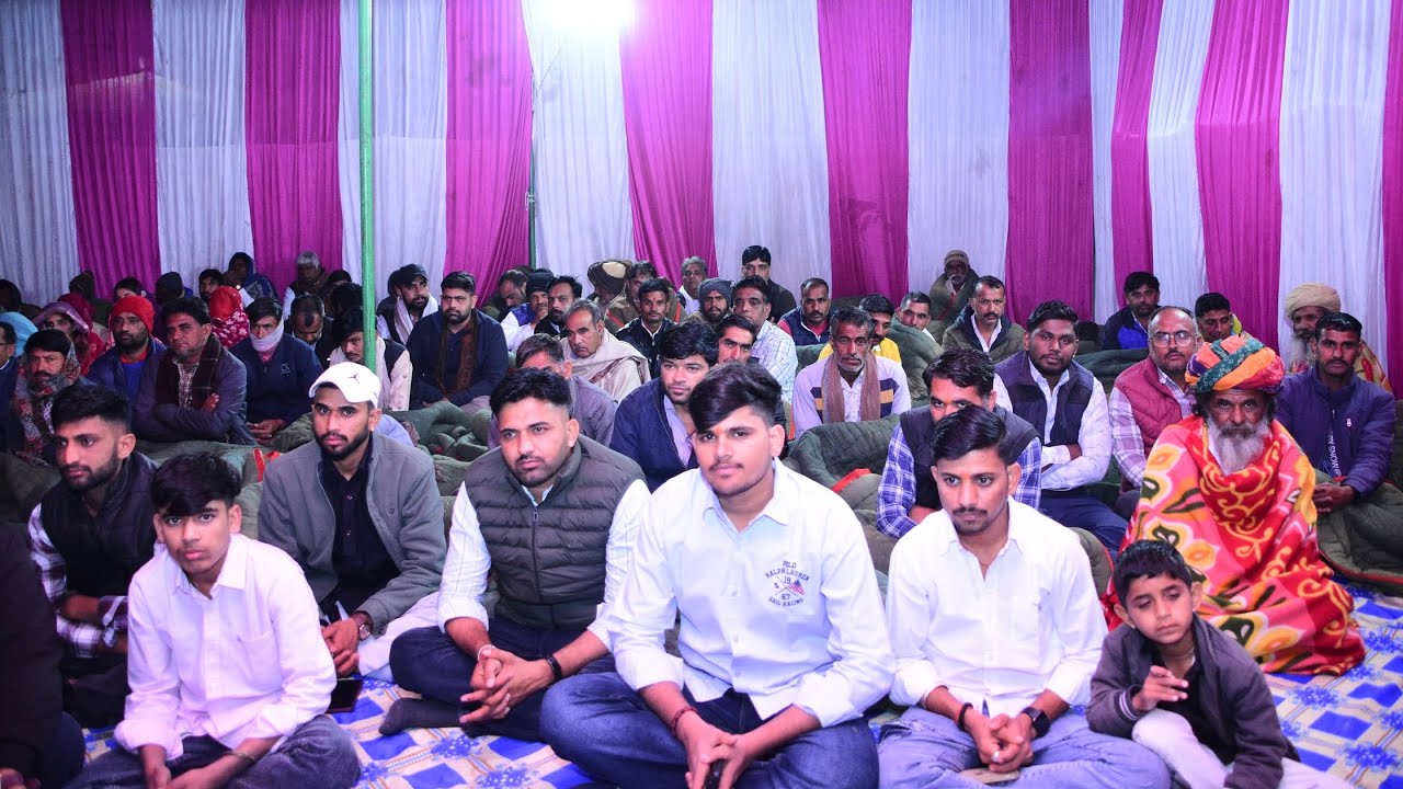 बड़ला बासनी के कृष्णा नगर में भजन संध्या के पवित्र आयोजन में, प्रेम दान चरण जी बीकानेर 