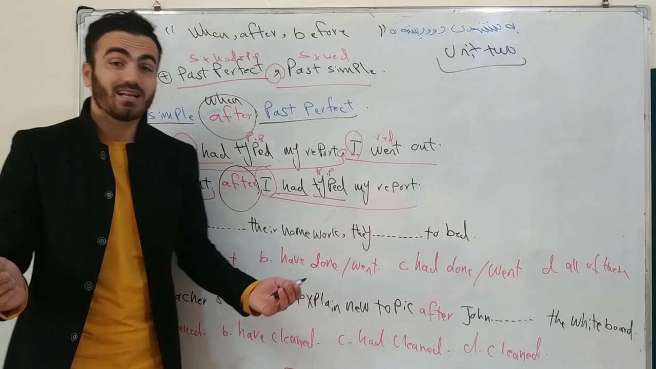 Sunrise 11 Grammar. Unit Two(After_ Before). سەنڕایز 11 بەشی دوەم گرامەر م.سۆران ئادەم