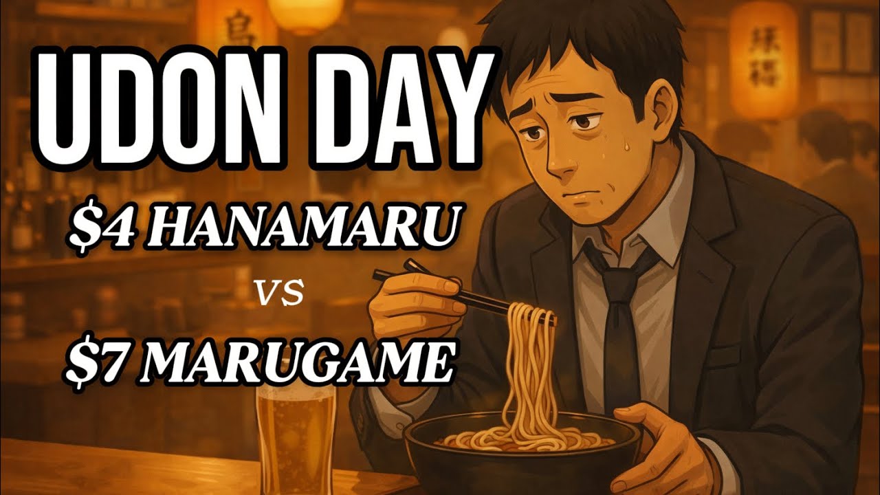 $4 vs $7 Udon in Japan | A Japanese Salaryman’s Udon Day
