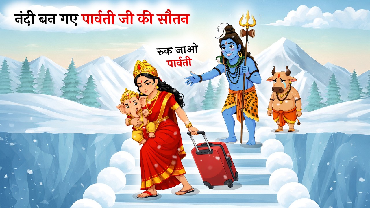 नंदी बन गए पार्वती जी की सोतन | Mahadev Story | Hindi kahani | fairy tales | kahaniyan