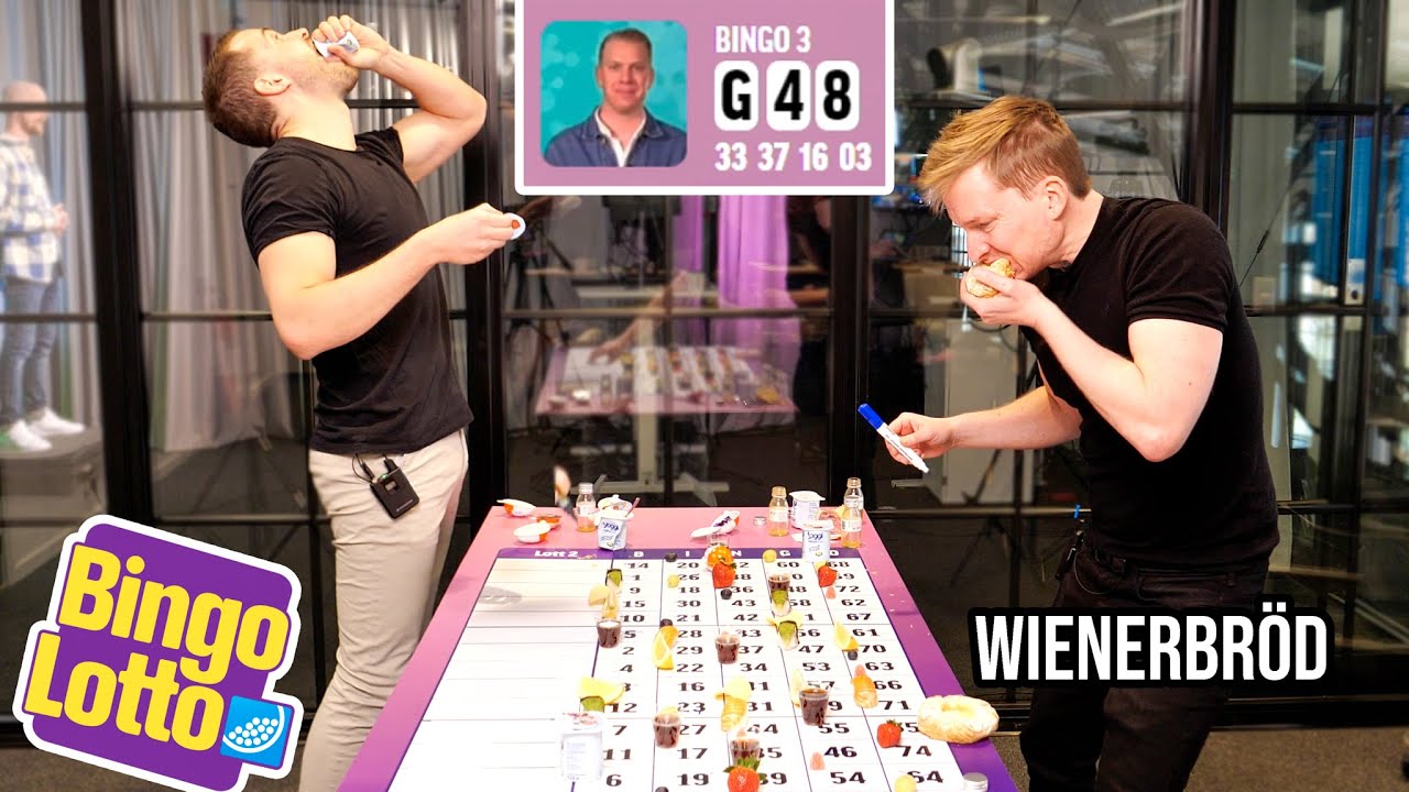 Bingolotto utmanade oss i mat-bingo (ät siffran som dras)