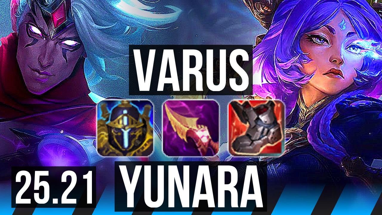 VARUS vs YUNARA (MID) | 72% winrate | EUW Diamond | 25.21