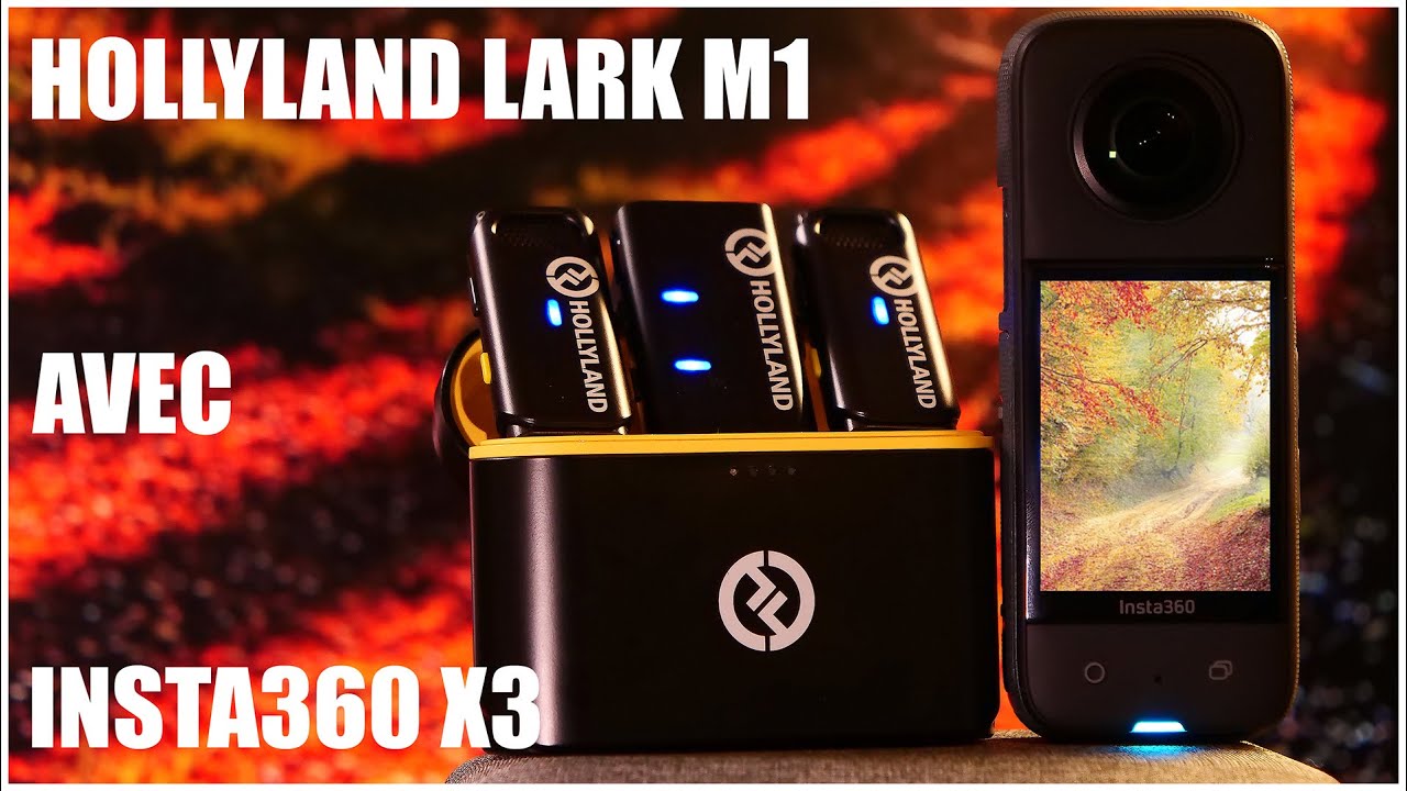 Insta360 X3 avec le Hollyland Lark M1, micro cravate sans fil, je suis très content du résultat