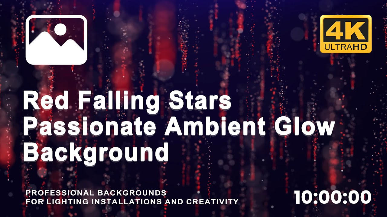 4K Red Falling Stars – Passionate Ambient Glow for Creators 🔴💫