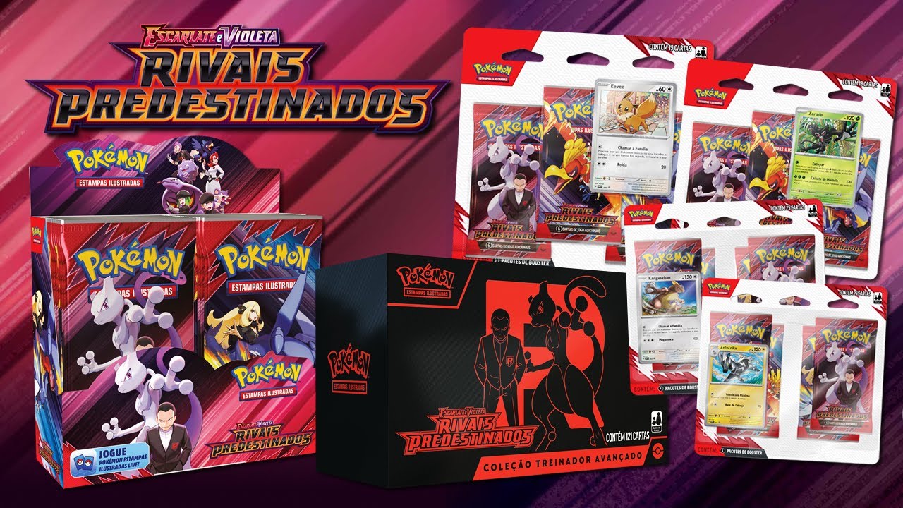 Unboxing 1 Produto de CADA da coleção Rivais Predestinados - Pokémon TCG