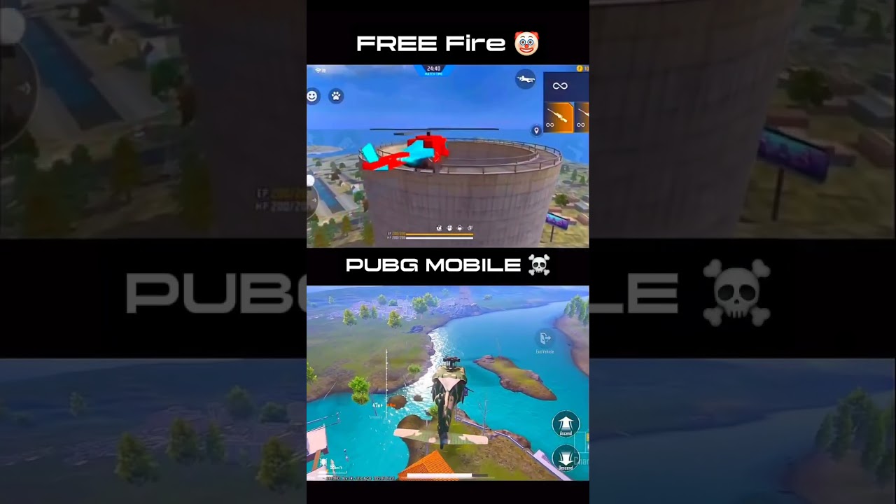 PUBG ☠️ VS Free Fire 🤡 #pubgmobile #freefire #freefirevspubg #pubgvsfreefire #vs
