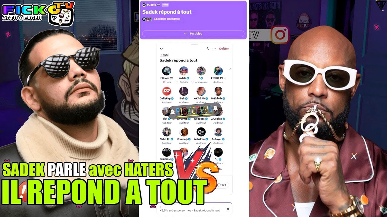 SADEK en LIVE FACE aux HATERS de BOOBA sur TWITTER, IL REPOND a TOUT suite aux CLASH ! (BIG EXCLU)