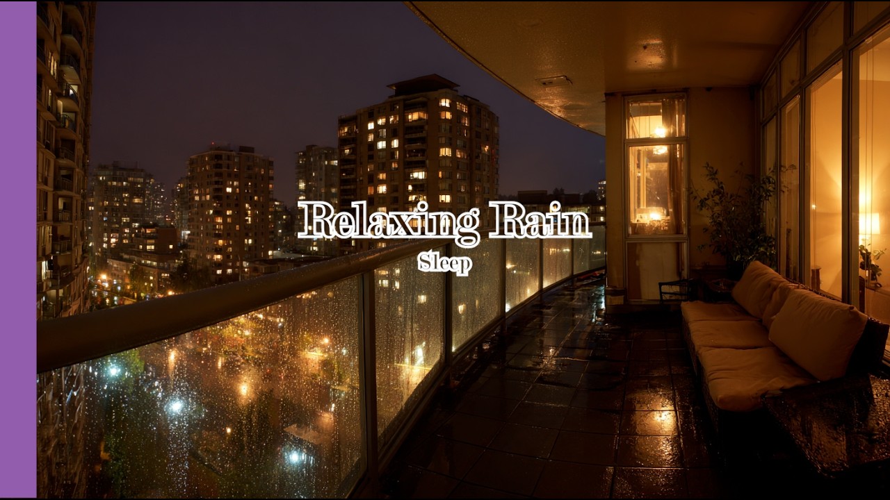 저녁 빗소리와 도시의 은은한 불빛🌆✨🌧️| Evening Rain, Soft City Lights | Relax Time_InsomRain🎧