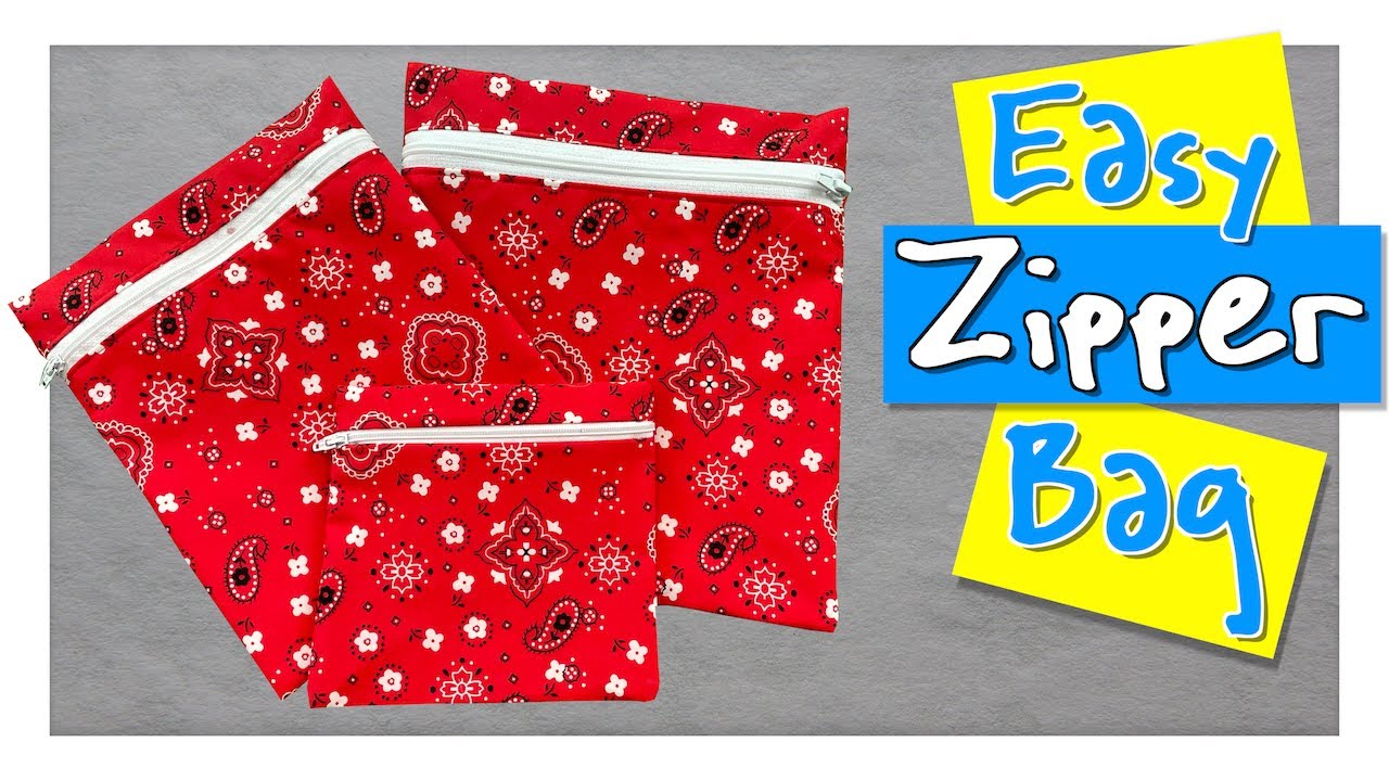 Beginners Easy Zipper Bag | The Sewing Room Channel