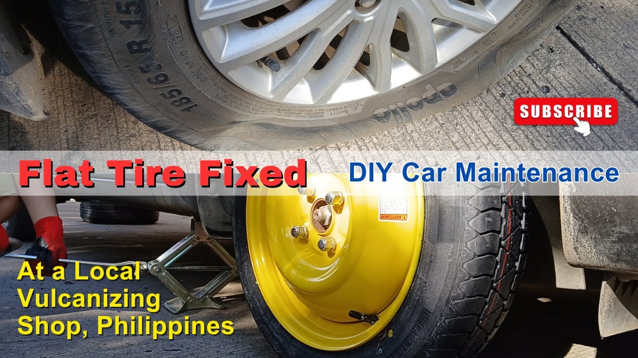 DIY Step-by-Step Flat Tire Change & Repair | Quick Tire Fix at a Vulcanizing Shop Philippines