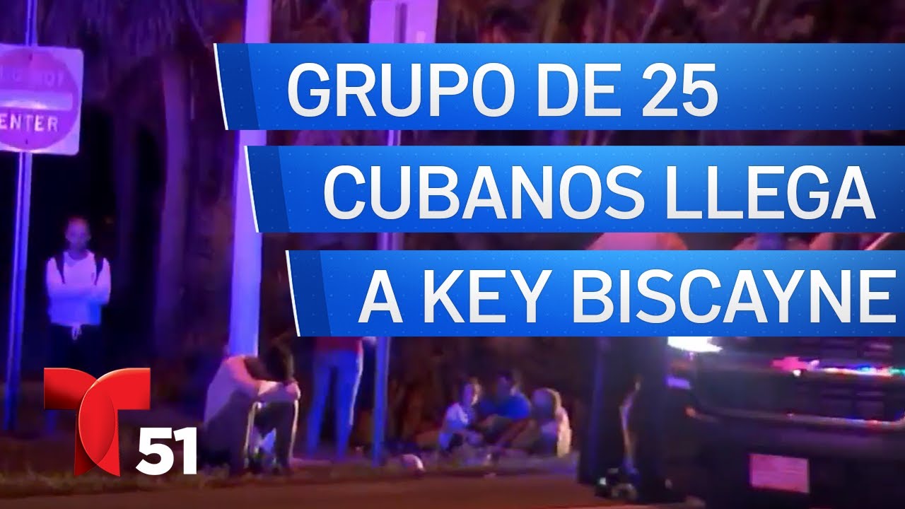 Grupo de 25 migrantes cubanos llega a la Bahía de Biscayne