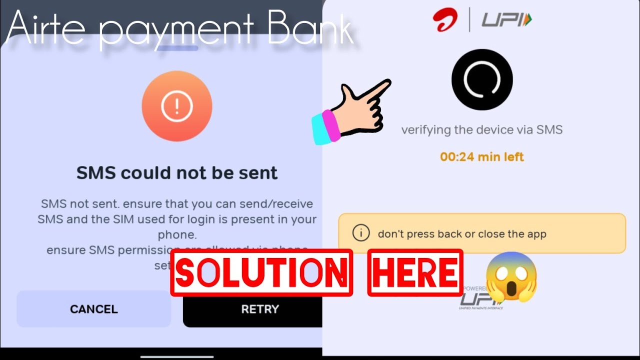 Airtel payment Bank problem || SMS Could not be sent problem solution 😱👍|| Tech mj king _ 🔴