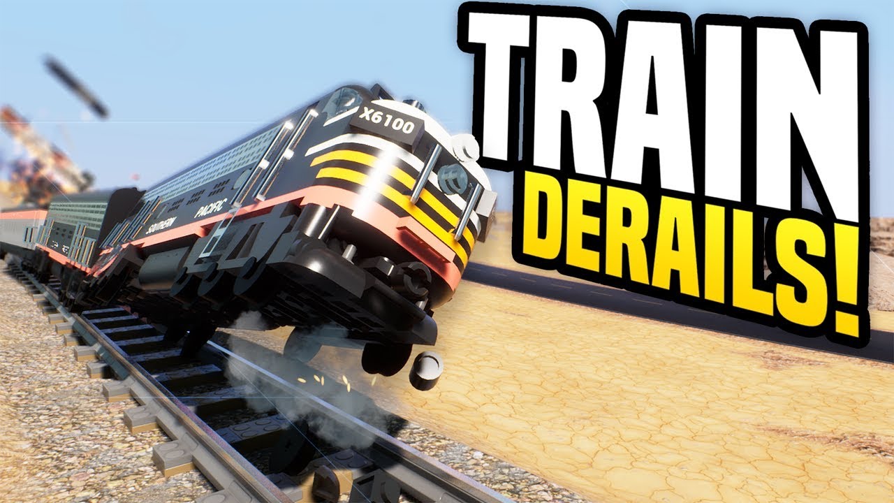 TRAIN DERAILS AT HIGH SPEED - Brick Rigs Gameplay | Huge Train Crashes!