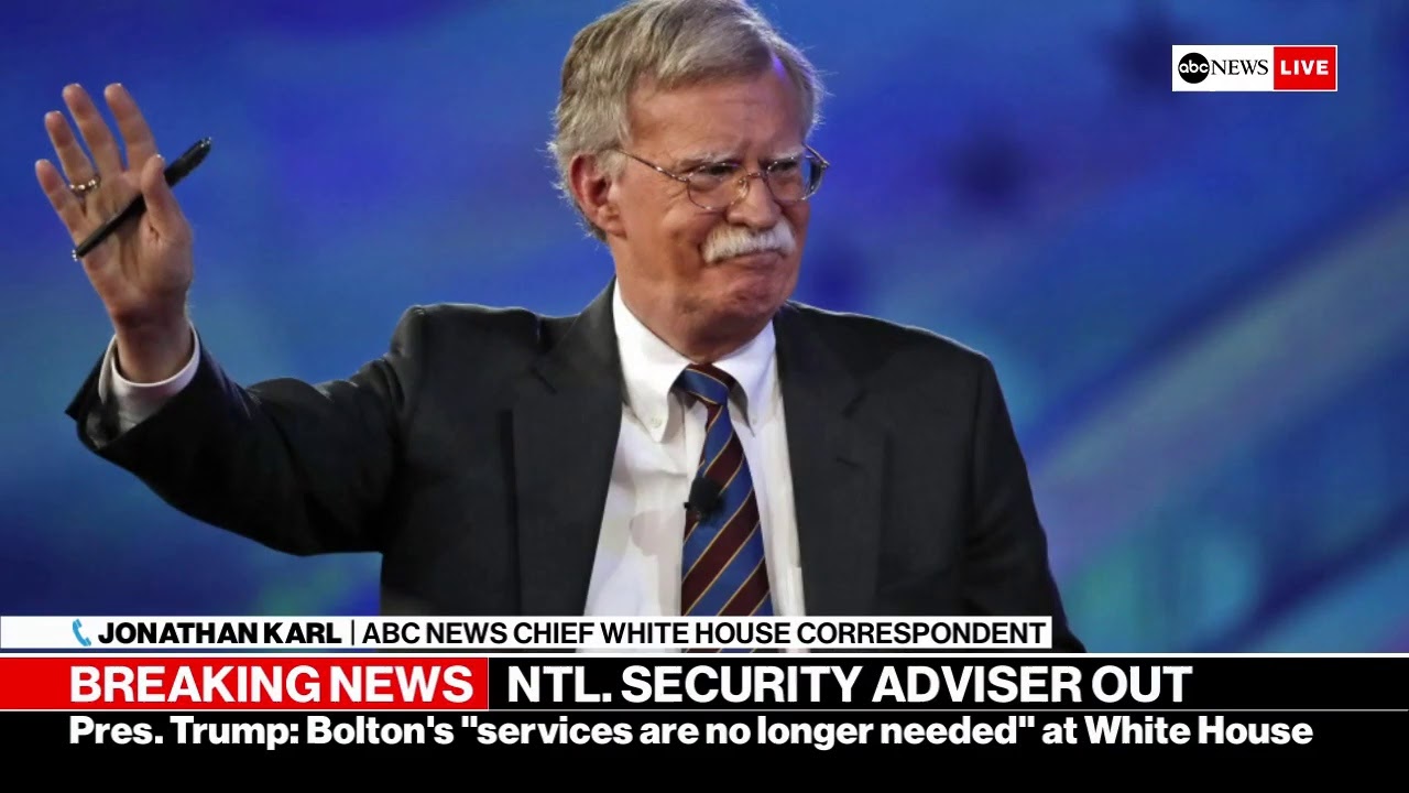 BREAKING NEWS - Trump fires National Security Adviser John Bolton | ABC News
