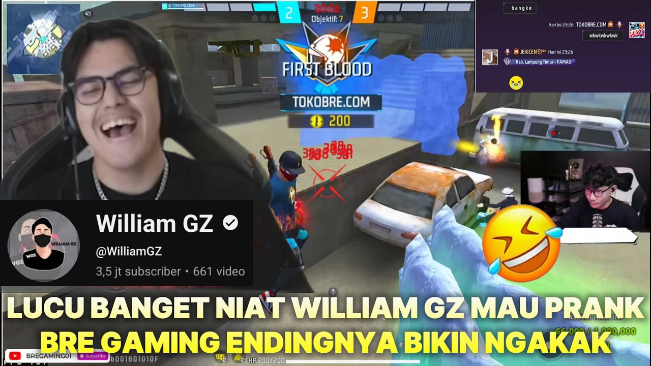 KETIKA WILLIAM GZ MAU PRANK SI BRE GAMING TAPI ENDINGNYA MALAH BIKIN NGAKAK🤣‼️