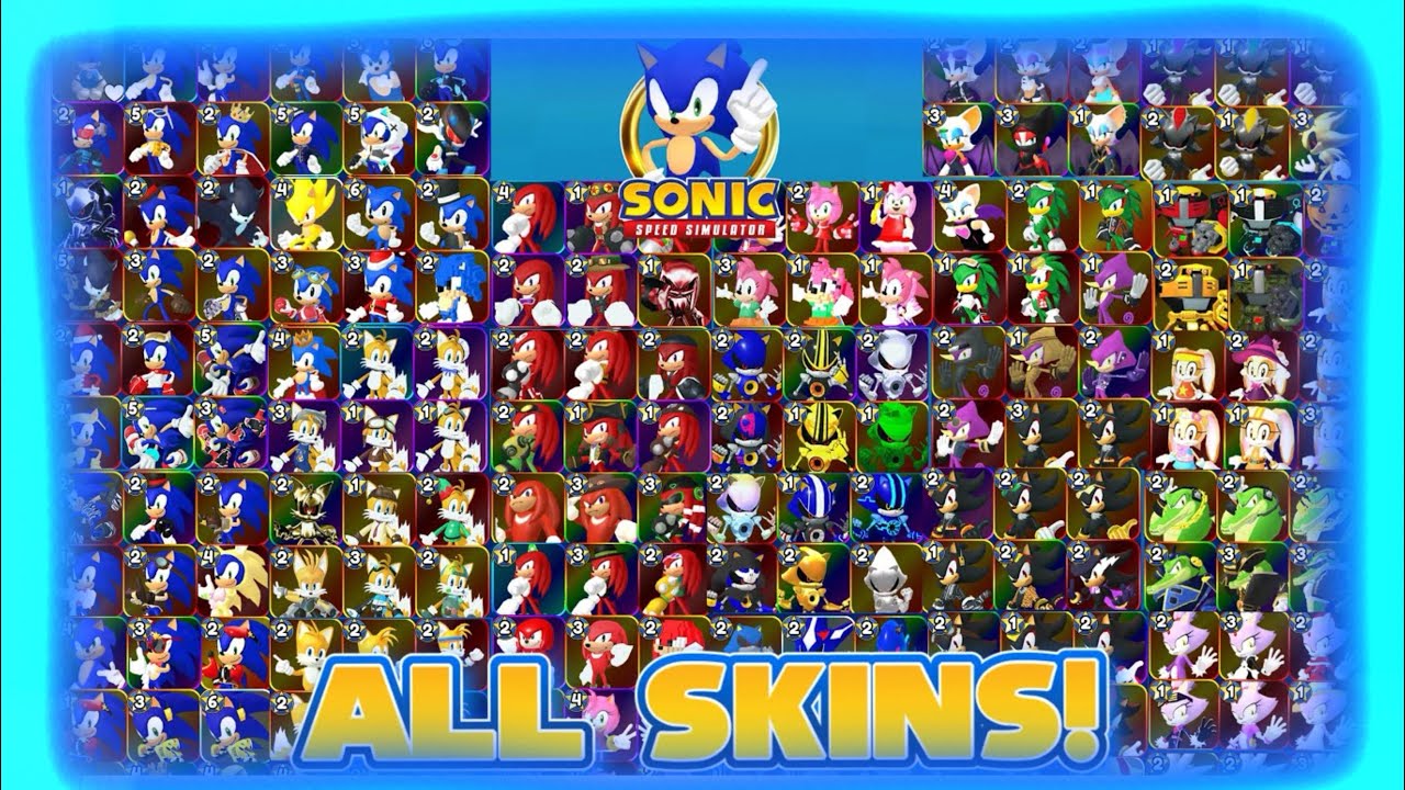 Every Skin Through 2023-2025 In Sonic Speed Simulator! (All Skins Series Finale)