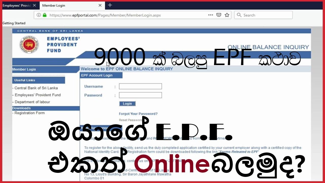 EPF Online Balance Inquiry 2020 | SL TAX SOLUTION
