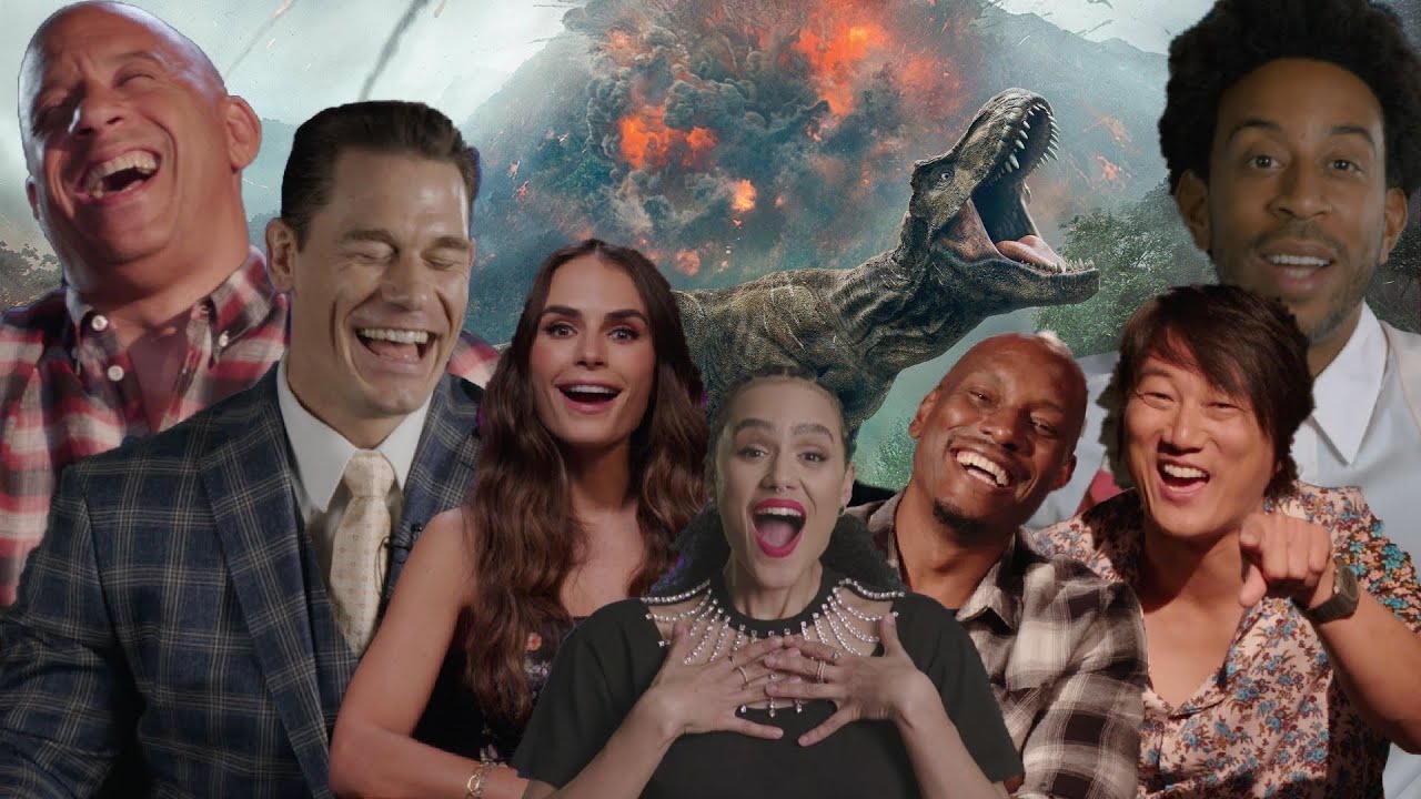 FAST 9 Cast Reacts To JURASSIC WORLD / FAST & FURIOUS Crossover Rumors | HILARIOUS INTERVIEW
