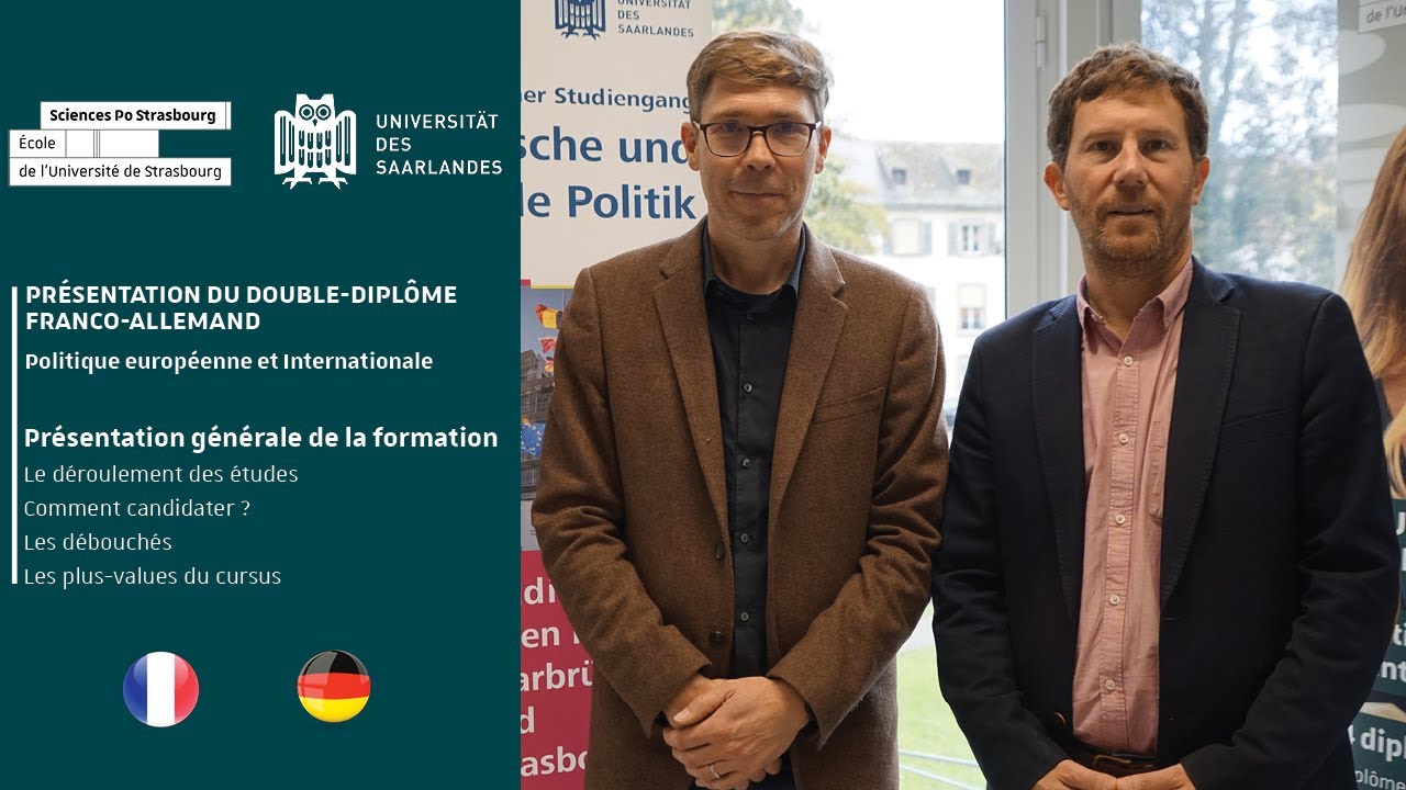 Présentation du double-diplôme franco-allemand avec Emmanuel Droit et Georg Wenzelburger - ÉPISODE 1