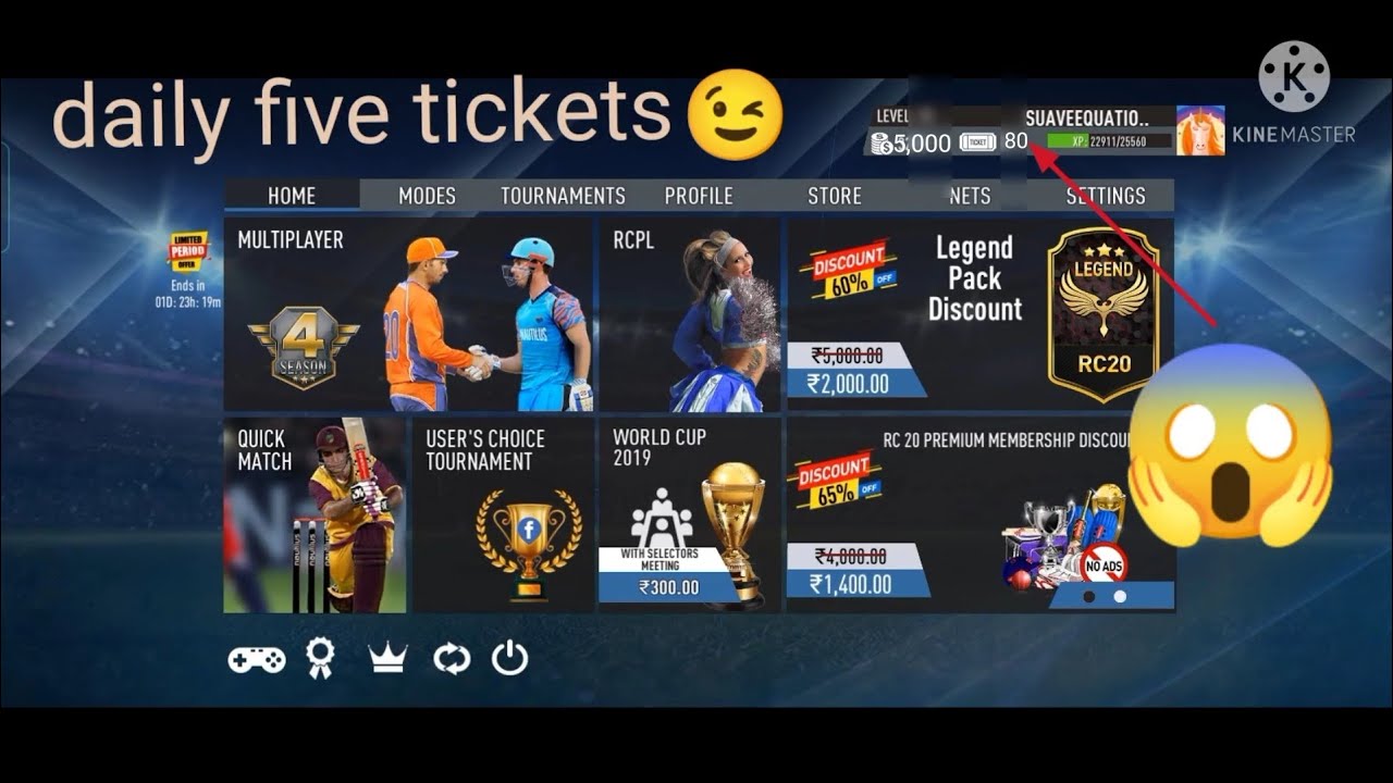 Daily unlimited tickets| how to get free tickets in rc 20| in tamil| easy way| crazy charm
