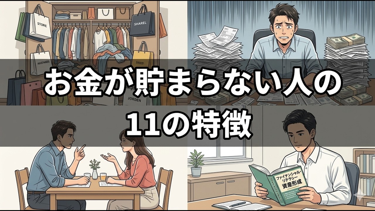 お金が貯まらない人の11の特徴と3つの対策
