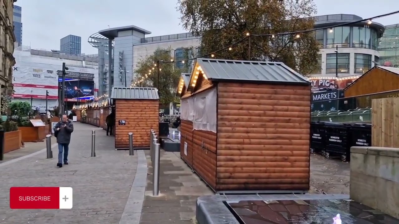 Victoria to Piccadlly Garden walk trow the town centre #manchester #Piccadlly Gardens