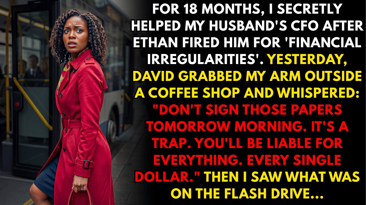 I helped my husband's fired CFO in secret. One day he grabbed my arm and whispered…