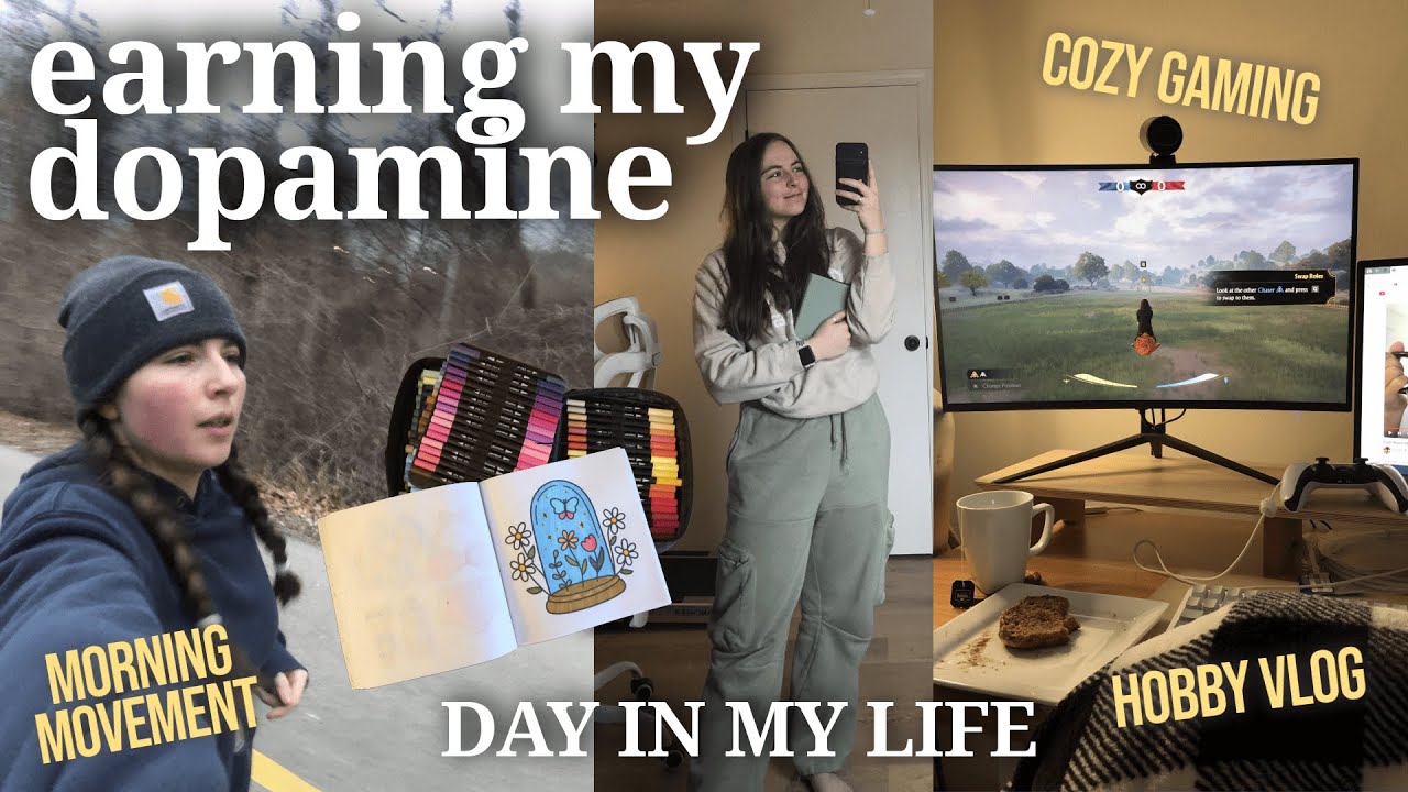 earn my dopamine with me | cozy home vlog, planning our garden, earned dopamine hobbies