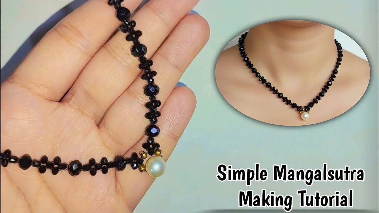 How to Make Mangalsutra // Beautiful Mangalsutra Making at Home // Easy Tutorial 