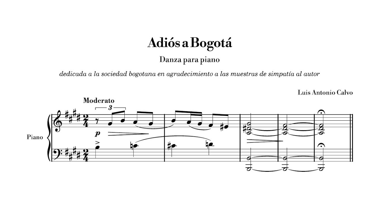 Luis Antonio Calvo - Adiós a Bogotá