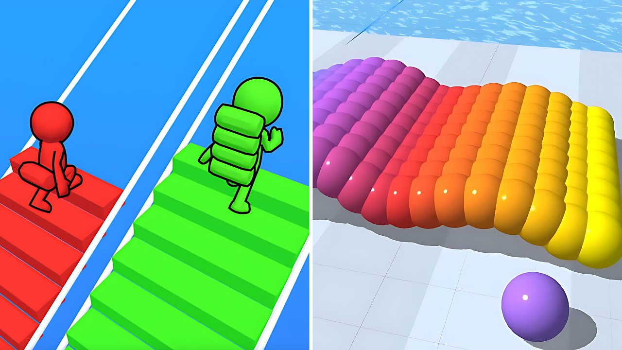 Bridge Race Vs Canvas Run🧿🌈🧿Max Levels Walkthrough TikTok Gameplay JT3A