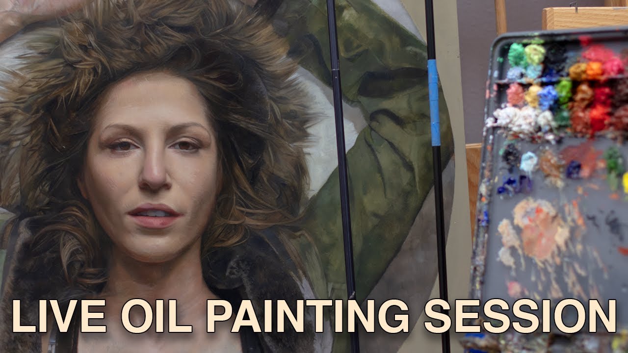 test live oil painting session