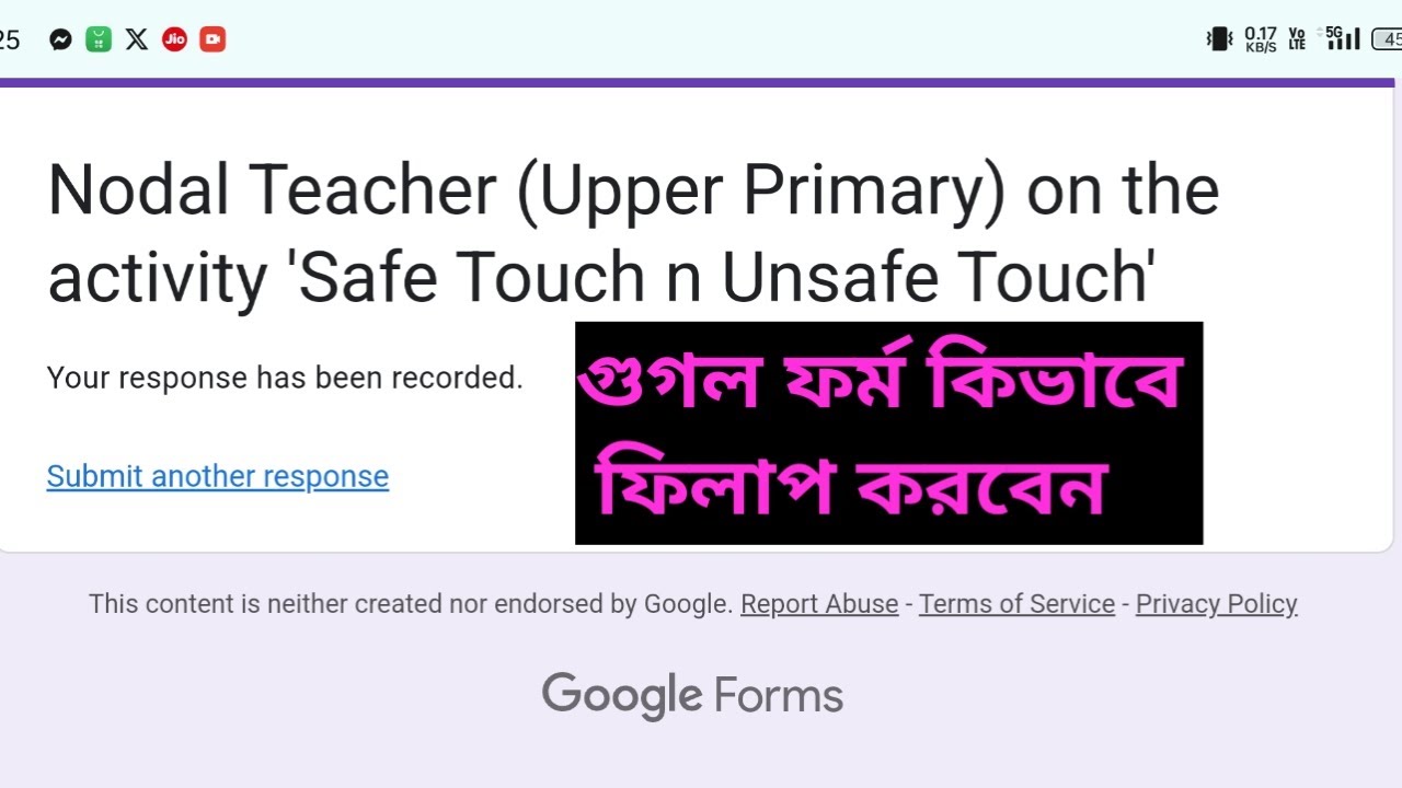 Google Format Fill Up| Online Google Format on safe Touch|