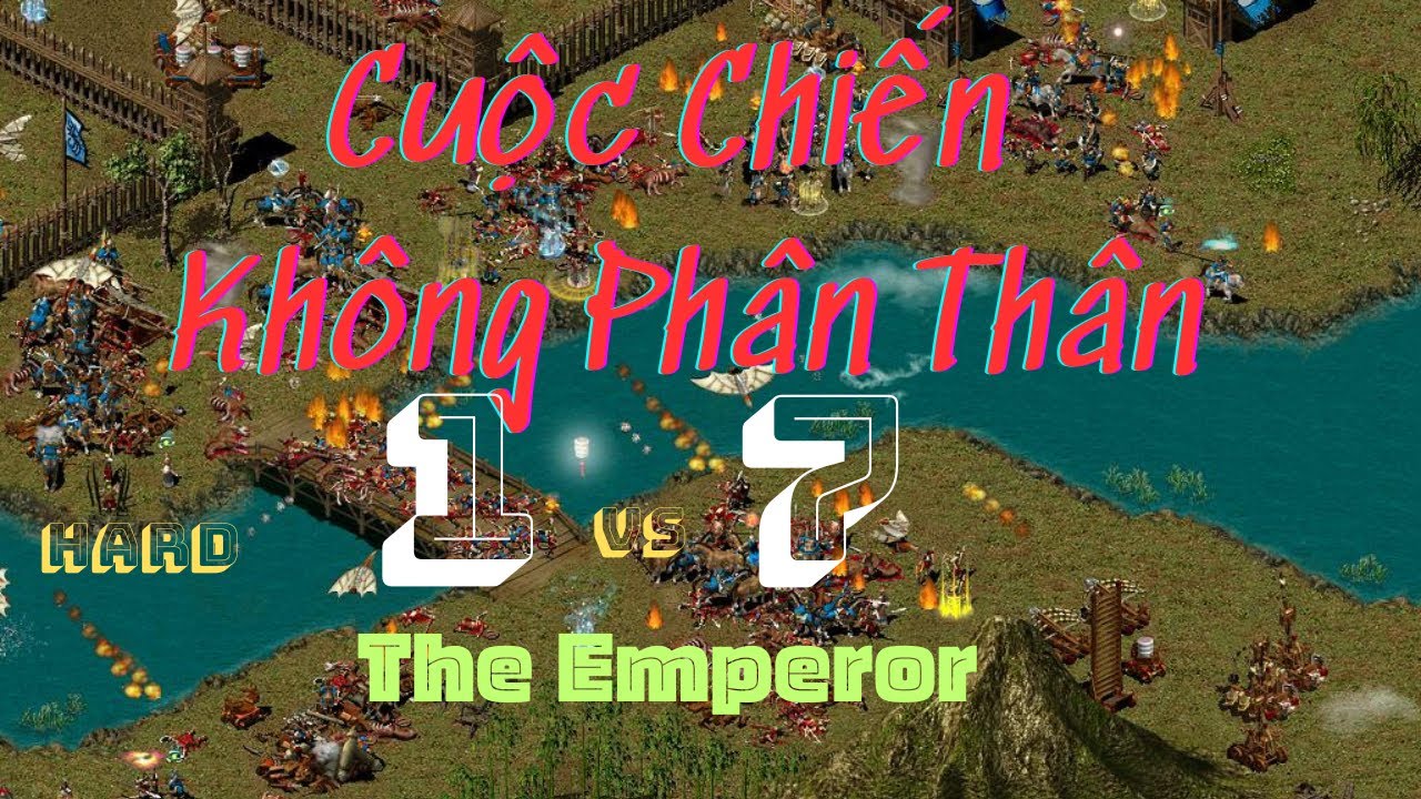 1 vs 7_ ( Hard)_ không dùng skill phân thân_ Dragon Throne Battle of Red Cliffs