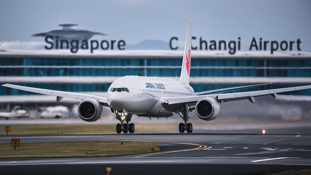 Viral Landing: Boeing 777 JAL at Changi Airport - MUST WATCH!