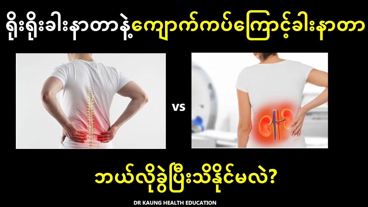ခါးနာတာဘာကြာင့်လဲ ကျောက်ကပ်ရောဂါလား ရိုးရိုးခါးနာတာလား? ခွဲခြားနိုင်မယ့်နည်းလမ်းများ