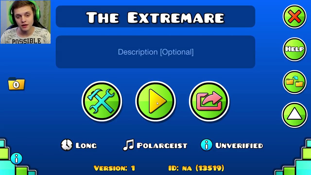 МОЙ ПЕРВЫЙ УРОВЕНЬ?? Урок рисования! The Extremare! Geometry Dash [90] (Присутствует шок-контент)