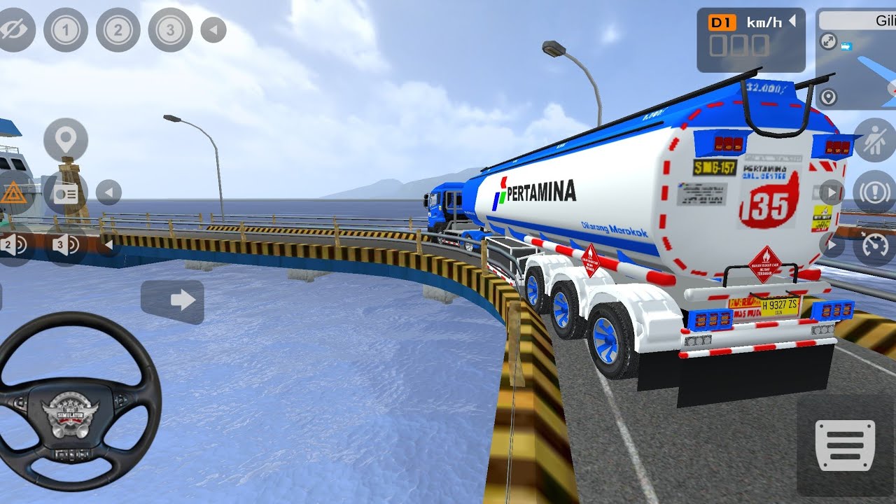 Truck Tangki Panjang Jemput Penumpang Wisata ke Pelabuhan Gilimanuk | BUS SIMULATOR INDONESIA BUSSID