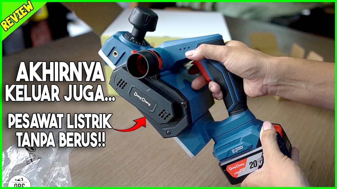 AKHIRNYA BISA COBAIN MESIN SERUT CORDLESS - DongCheng Cordless Brushless Electric Planer DCMB82