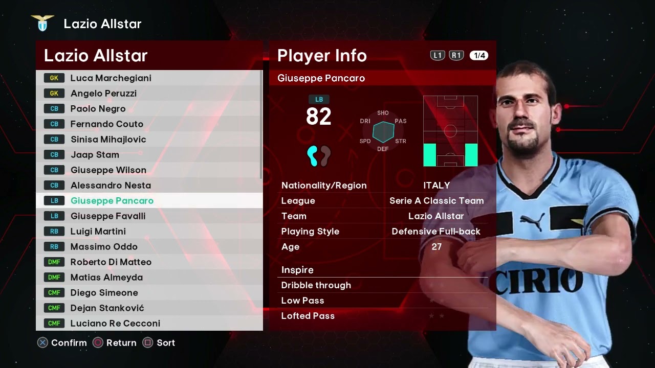 LAZIO ALL TIME CLASSIC Facepack PES 2021-SPFL2023-SPFL2024