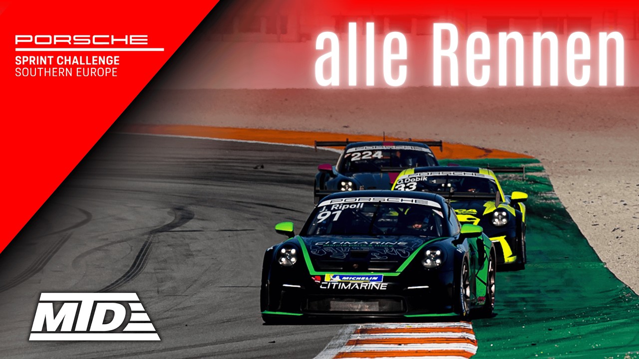 Porsche Sprint Challenge Southern Europe 2026 | Runde 5 & 6 - alle Rennen (Deutsch)