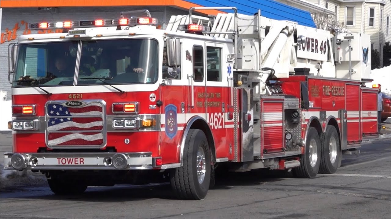 East Allen Township Fire Department Tower 4621 Responding