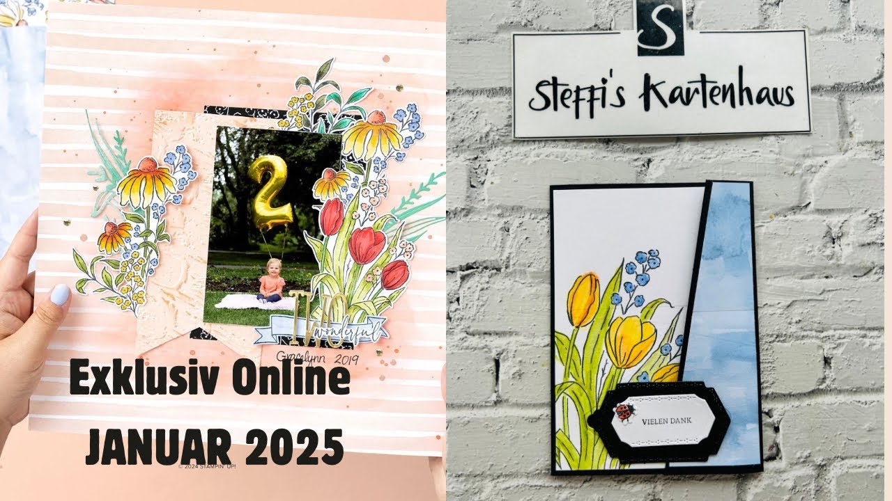 Karte mit besonderem Schiebeverschluss Mixed Florals ALLERLEI FLORALE KUNST STAMPIN‘ UP!