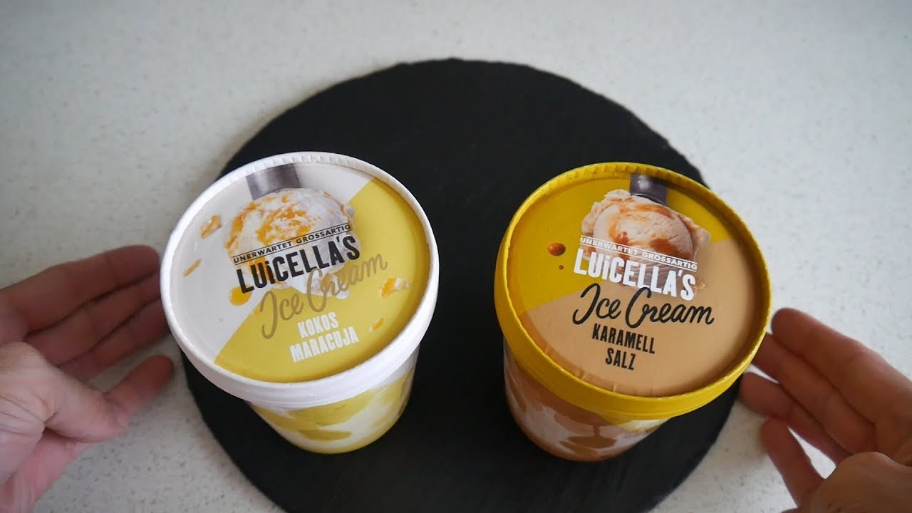 Luicella's Ice Cream Taste Test &ndash; Karamell Salz + Kokos Maracuja | German with English subtitles