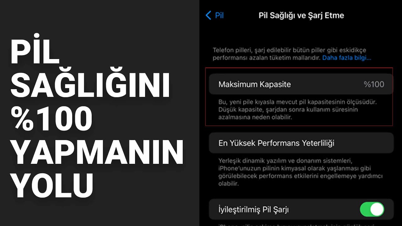iPHONE PİL SAĞLIĞI NASIL YÜKSELTİLİR? ( iPhone Pil Sağlığı )