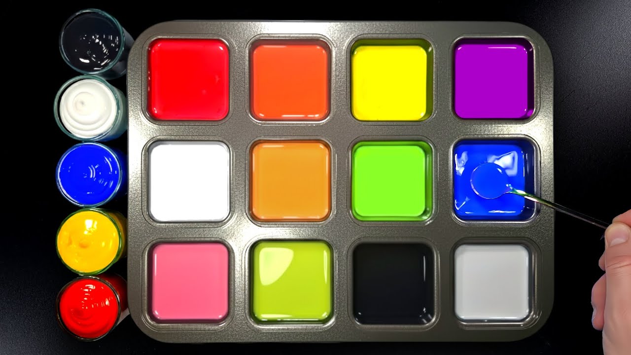 How to Making 17 Colors with Only 5 Primary Colors | Satisfying Color Mixing