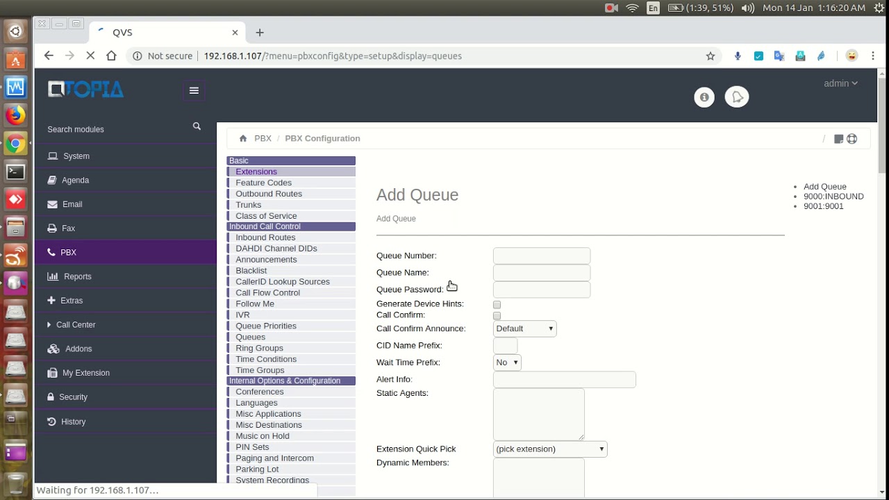 Elastix Call Center Module  Part 1